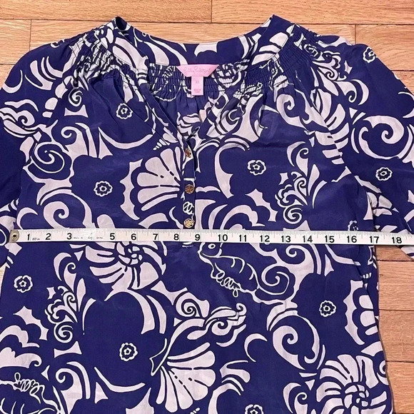Lily Pulitzer Elsa Top XS 100% Silk - Picture 6 of 9